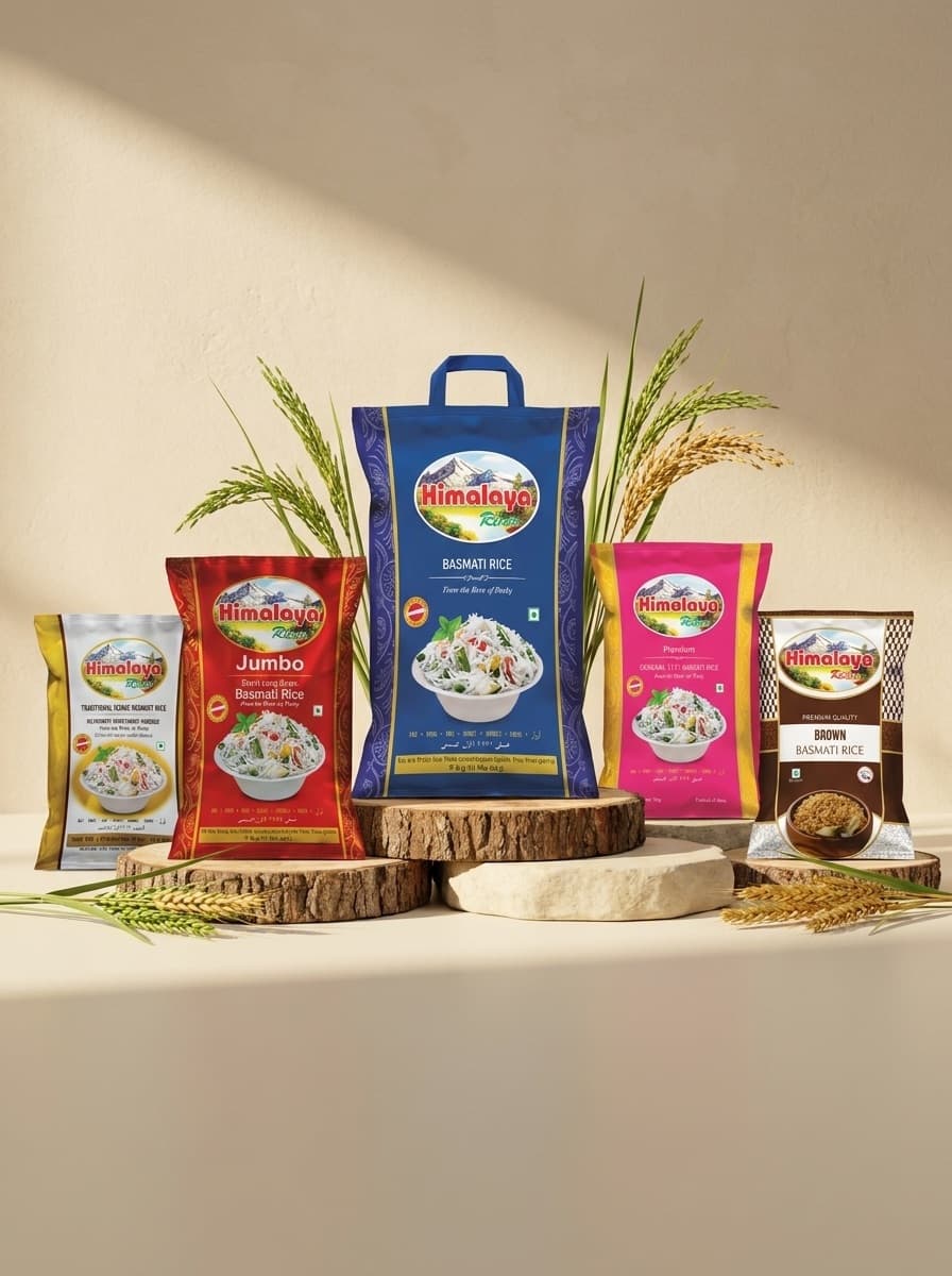 Himalaya River rice packaging