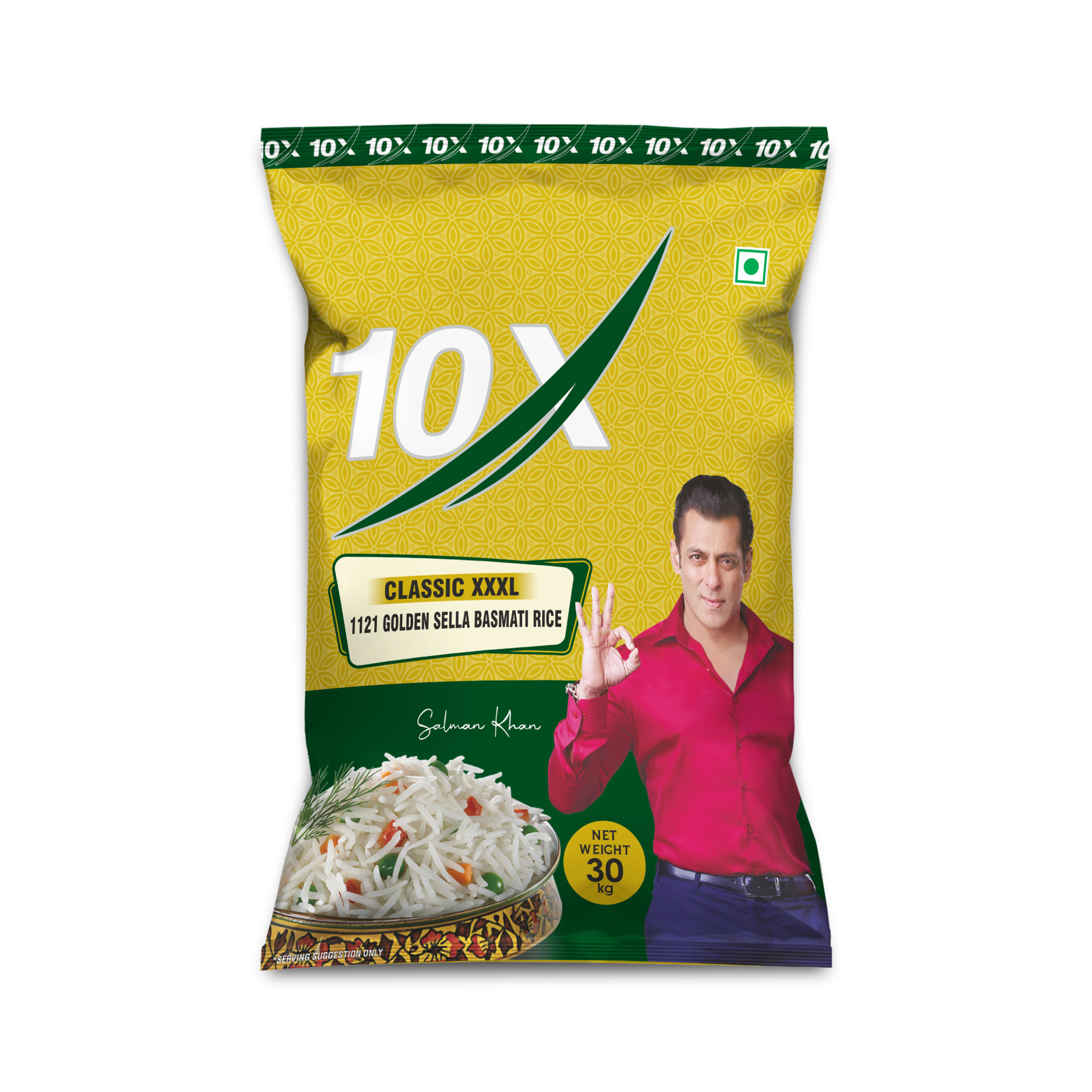 10x classic xxxl golden sella basmati rice 30 kg front