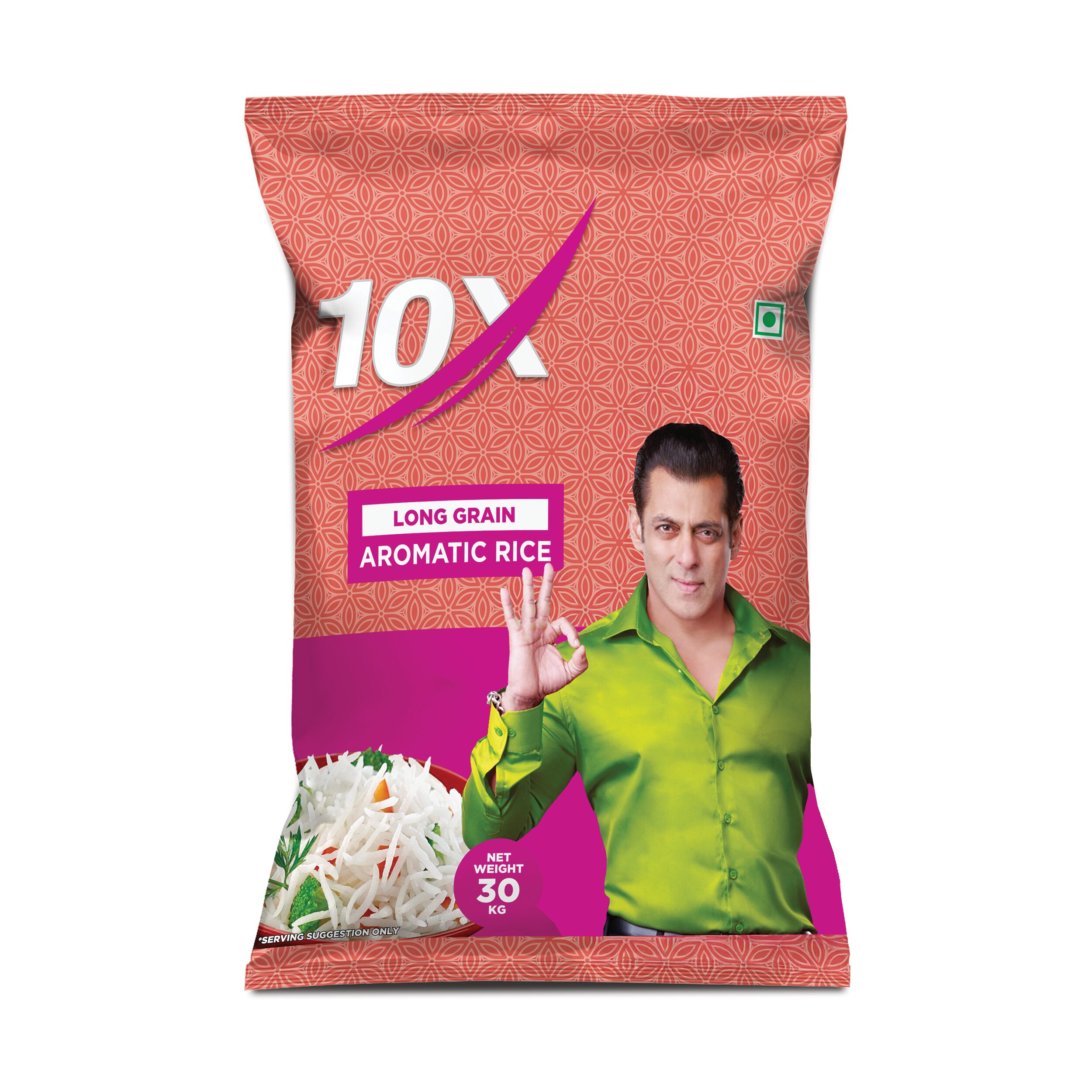 10x long grain aromatic basmati rice 30kg front