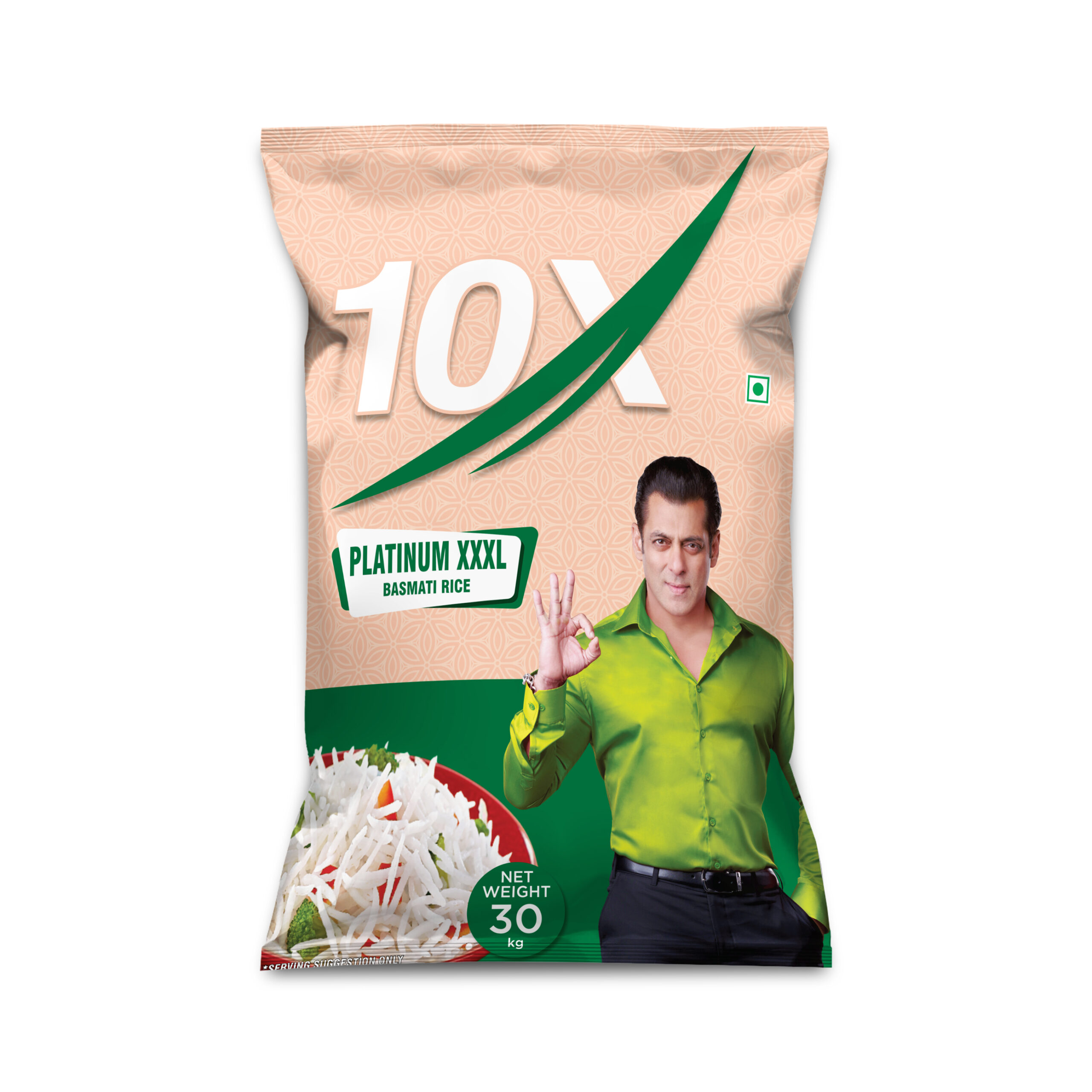 Platinum xxxl basmati rice 30 kg front